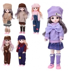 Лялька F0324 (48шт) 29см, шарнірна, 6 видів, у пакеті, 14,5-35-4см