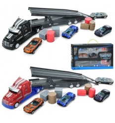 Трейлер 425-12 (36шт) інерц, 32см, машинки 4шт-метал, 7см,мікс кольорів, в кор-ці, 36-20-6,5см