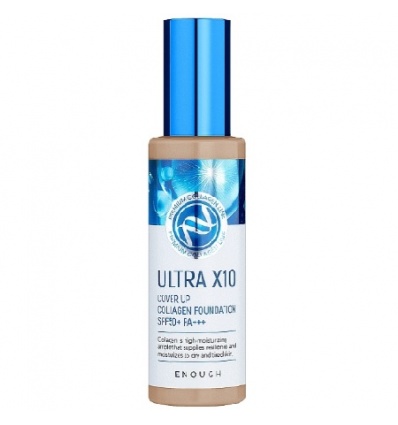 Тональный крем Ultra 10 Cover Up Collagen Moisture Foundation SPF50+PA+++ 13 100ml "ENOUGH"