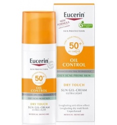 Солнцезащитный гель-крем для проблемной кожи Eucerin Oil Control Sun Dry Touch SPF 50+, 50мл