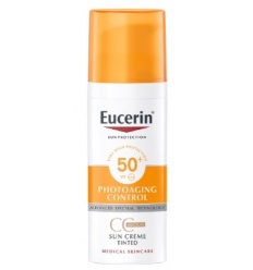 Солнцезащитный тональный гель-крем для лица Eucerin Sun Photoaging Control Tinted SPF 50+ Medium