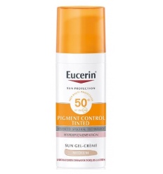 Солнцезащитный тонированный гель-крем Eucerin Sun Pigment Control Tinted Medium SPF 50+