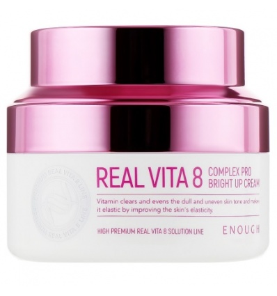 Крем для лица осветляющий с витаминами Real Vita 8 Complex Pro Bright Up Cream 50ml "ENOUGH"