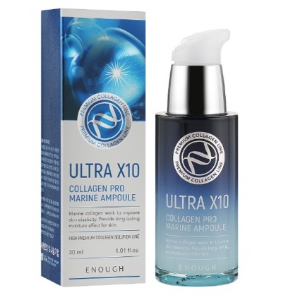 Сыворотка для лица антивозрастная Ultra 10 Collagen Pro Marine Ampoule 30ml "ENOUGH"
