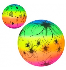 Мяч детский MS 3917 размер 9 дюймов, радуга, ПВХ, 57–63 г, 2 вида