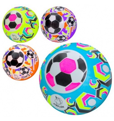 Мяч детский MS 4403 размер 9 дюймов, 57–60 г, рисунок (футбол), микс цвета