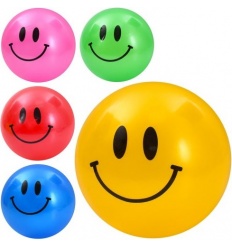 Мяч детский MS 4904 размер 9 дюймов, 60 г, смайлик, 5 цветов