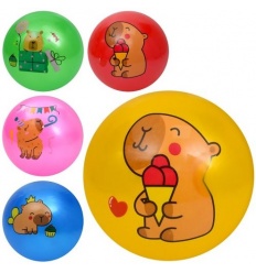 Мяч детский MS 4906 размер 9 дюймов, 60 г, капибара, ассортимент видов/5 цветов