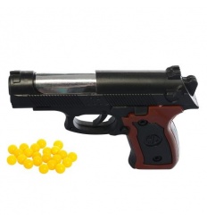 Пистолет Детский Игрушечний 363-363-600, 13 см, на пульках, в пакете