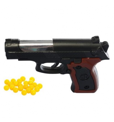 Пистолет Детский Игрушечний 363-363-600, 13 см, на пульках, в пакете