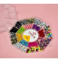 Бисер 2019-25 набор бисера и бусин № 25, детский, леска, микс цветов, в футляре