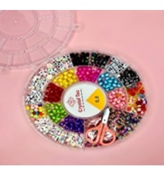 Бисер 2019-26 набор бисера и бусин № 26, детский, леска, микс цветов, в футляре