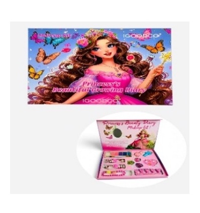 Косметика V 3220 зеркало, палитра теней, палитра румян, кисточка, блеск, помада, пилочка, лак, в кор