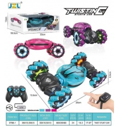Машинка 3788-1 трюковая, р/у, браслет, акумулятор, USB зар, роликовые колеса, звук, свет, в коробке