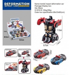 Машинка 707-5 (1уп/8шт) трансформер, инерция, микс видов, в дисплее