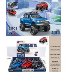 Машина D 700-01 (1уп/6шт) Джип, инерция, свет, звук, в дисплее