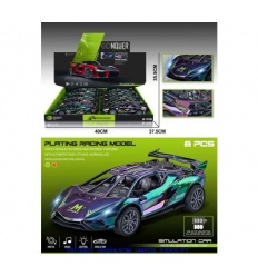 Машина HY-680 (1уп/8шт) инерция, свет, звук, в дисплее