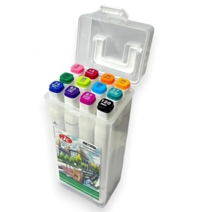 Фломастеры 10763-2-12 № HMK-12, Touch, Скетч маркеры 12 цвета, в боксе