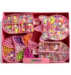 Бисер 2019-69 набор бисера и бусин № 69, детский бисер, микс видов, в шкатулке