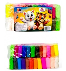 Пластилин 107 819 24 цвета, с инструментами, в кульке