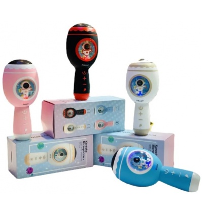Микрофон DS-109 караоке, Bluetooth, свет, изменение голоса, микс видов, в коробке