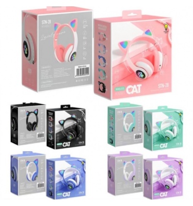 Наушники STN-28 Беспроводные подсветкой, микс видов, в коробке