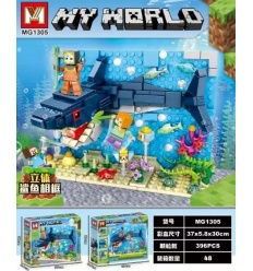 Конструктор MG 1305 Minecraft, 396 дет, 2 вида, в коробке
