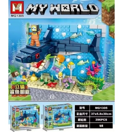 Конструктор MG 1305 Minecraft, 396 дет, 2 вида, в коробке