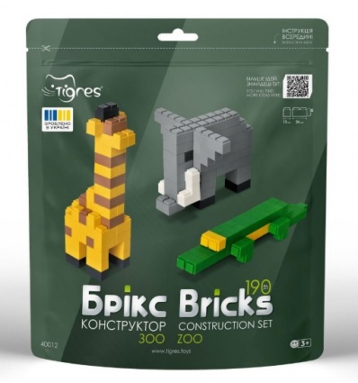 Конструктор 40012 "Тигрес", "Брикс" зоо 190 эл