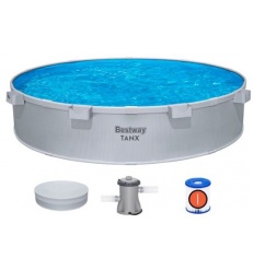 Бассейн каркасный 561 RW (1шт/ящ) BESTWAY, 305х61см, 3790л, фильтр-насос, 4 подстаканника