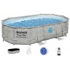 Бассейн каркасный 56946 (1шт/ящ) BESTWAY, овальный, 488-305-107см, 10949л, фильтр-насос, стремянка