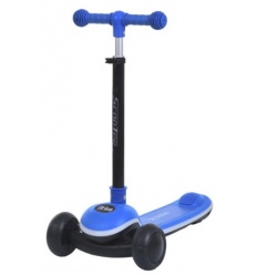 Самокат 8899-blue (1шт/ящ) Maxi-big, металл + пластик, 3 колеса ПУ, 2 колеса 120 мм свет